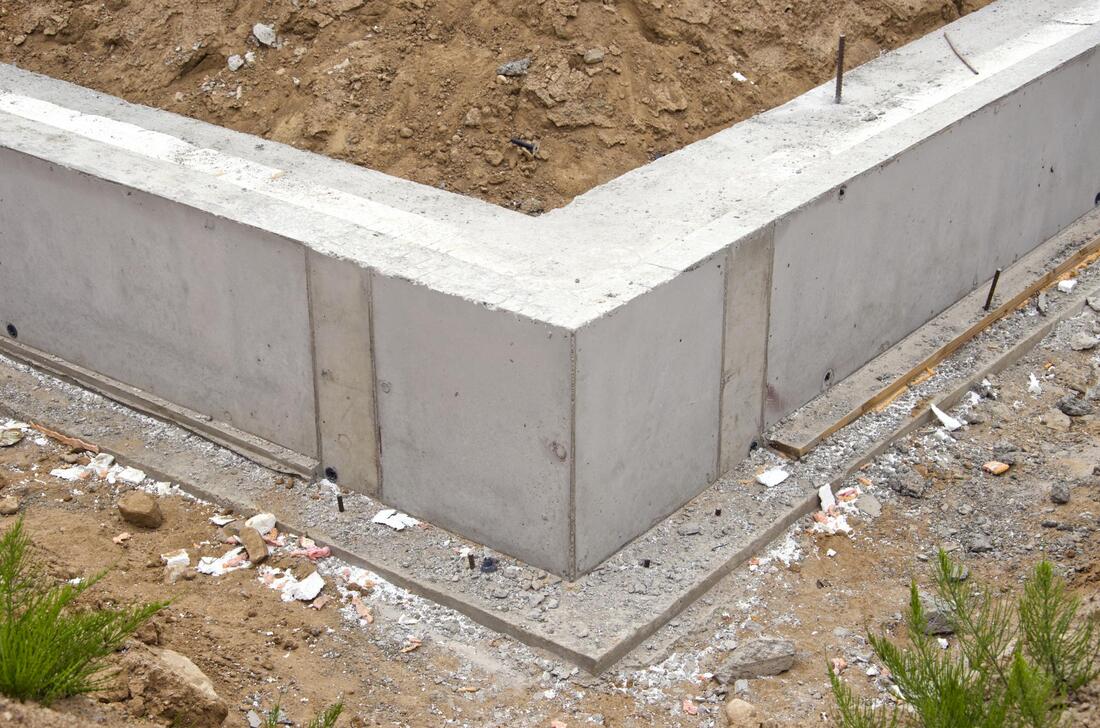 a thick concrete wall